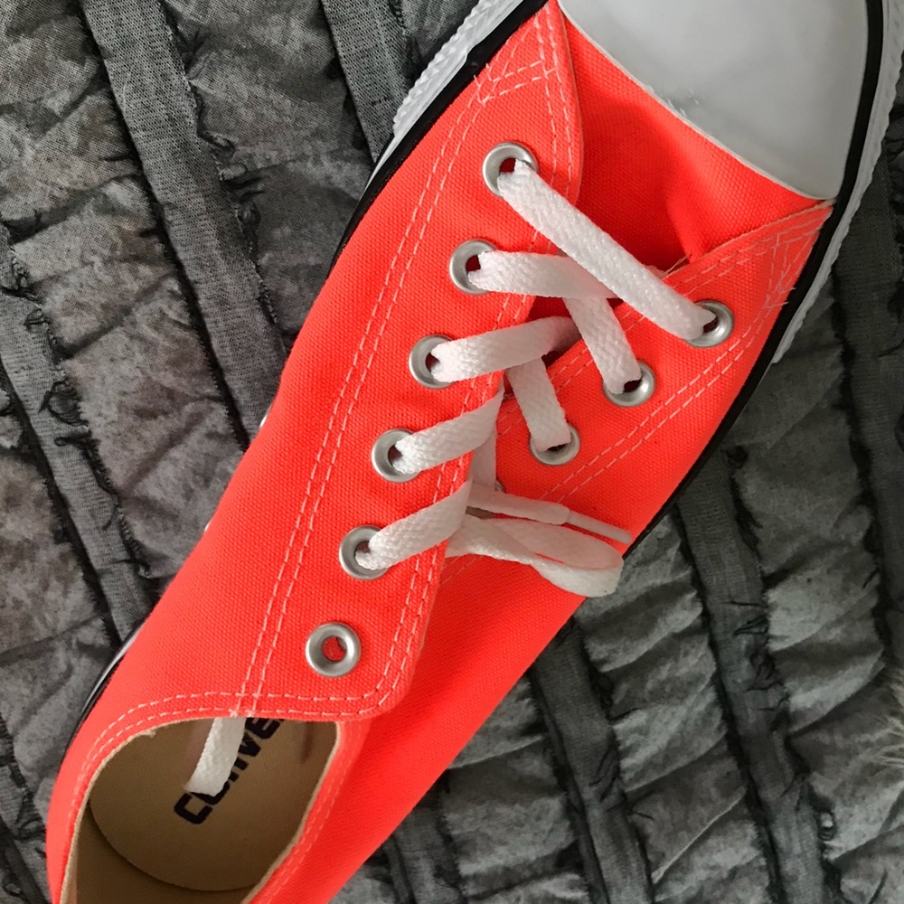 Neon orange Converse